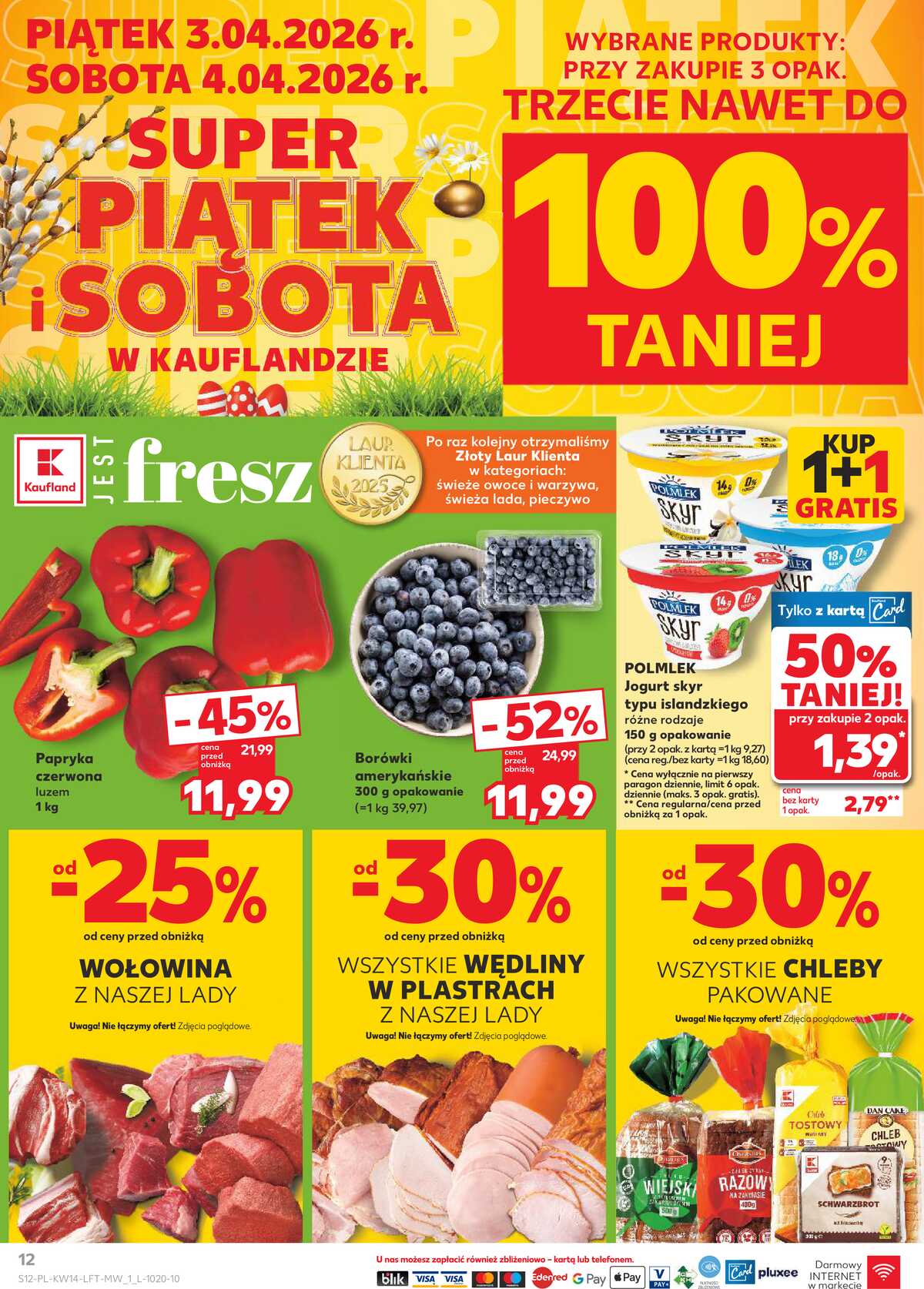 Leták Kaufland Polsko 1.4.-8.4.2026 - Noviny týdne strana 12