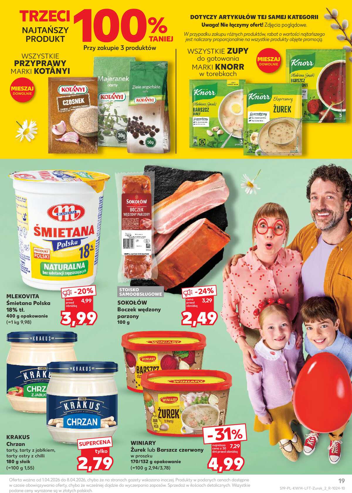 Leták Kaufland Polsko 1.4.-8.4.2026 - Noviny týdne strana 19
