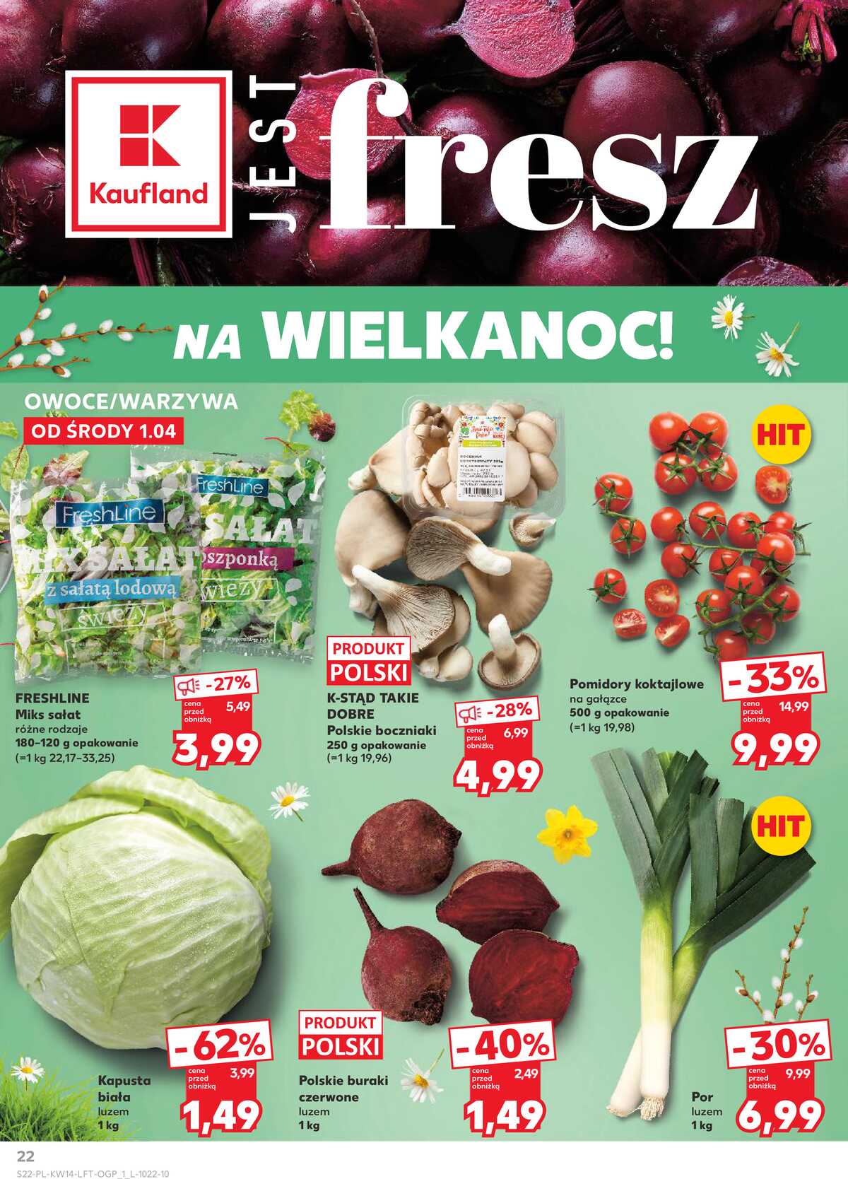 Leták Kaufland Polsko 1.4.-8.4.2026 - Noviny týdne strana 22
