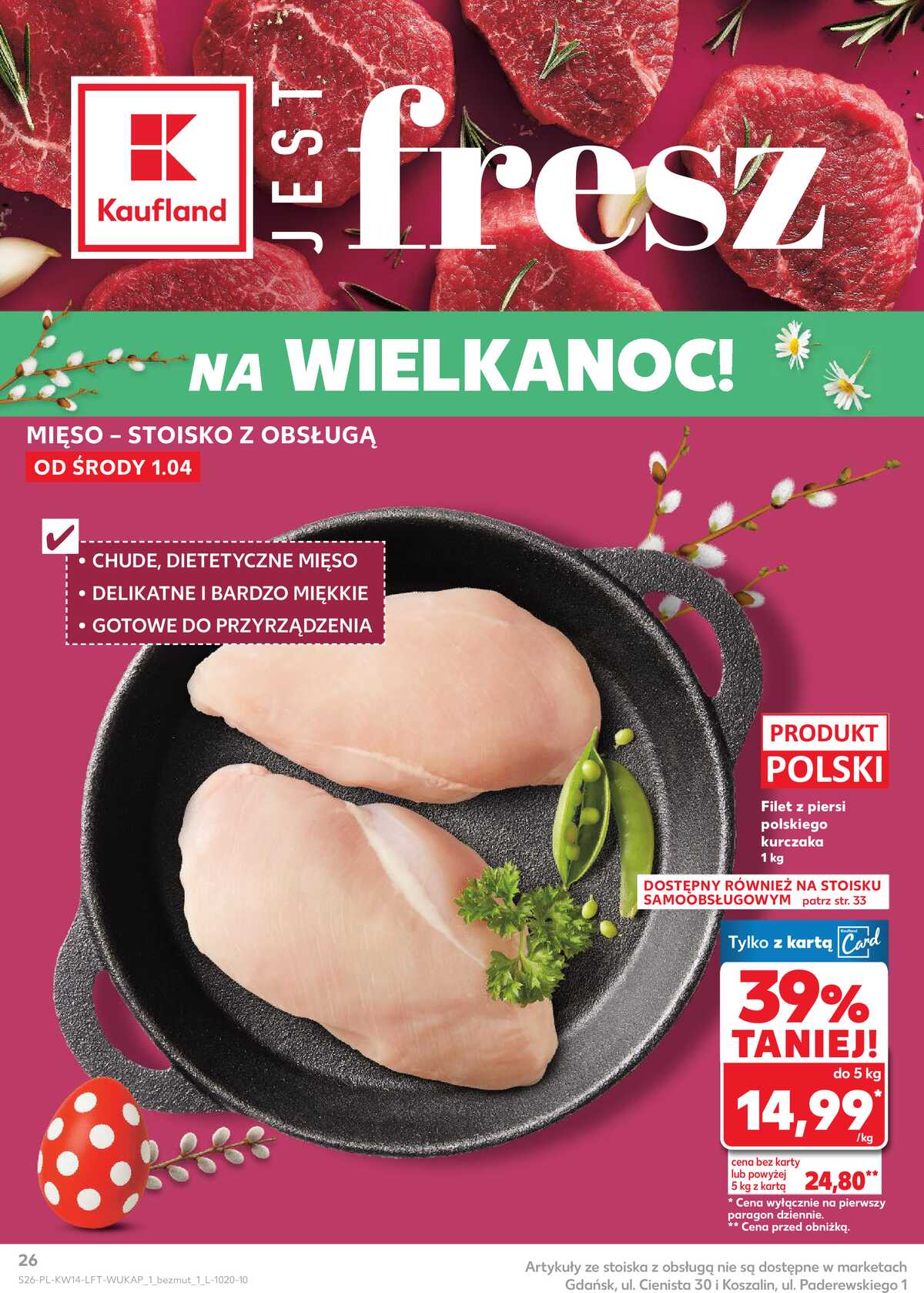 Leták Kaufland Polsko 1.4.-8.4.2026 - Noviny týdne strana 26