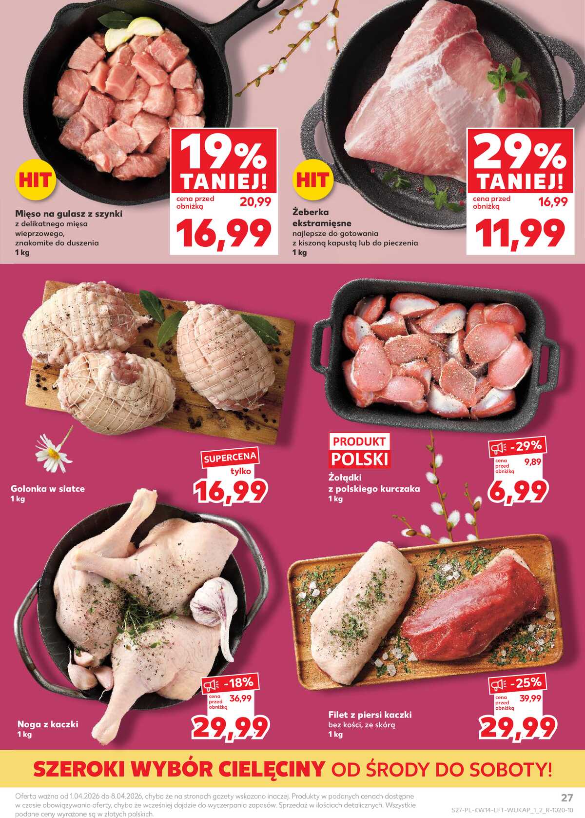 Leták Kaufland Polsko 1.4.-8.4.2026 - Noviny týdne strana 27