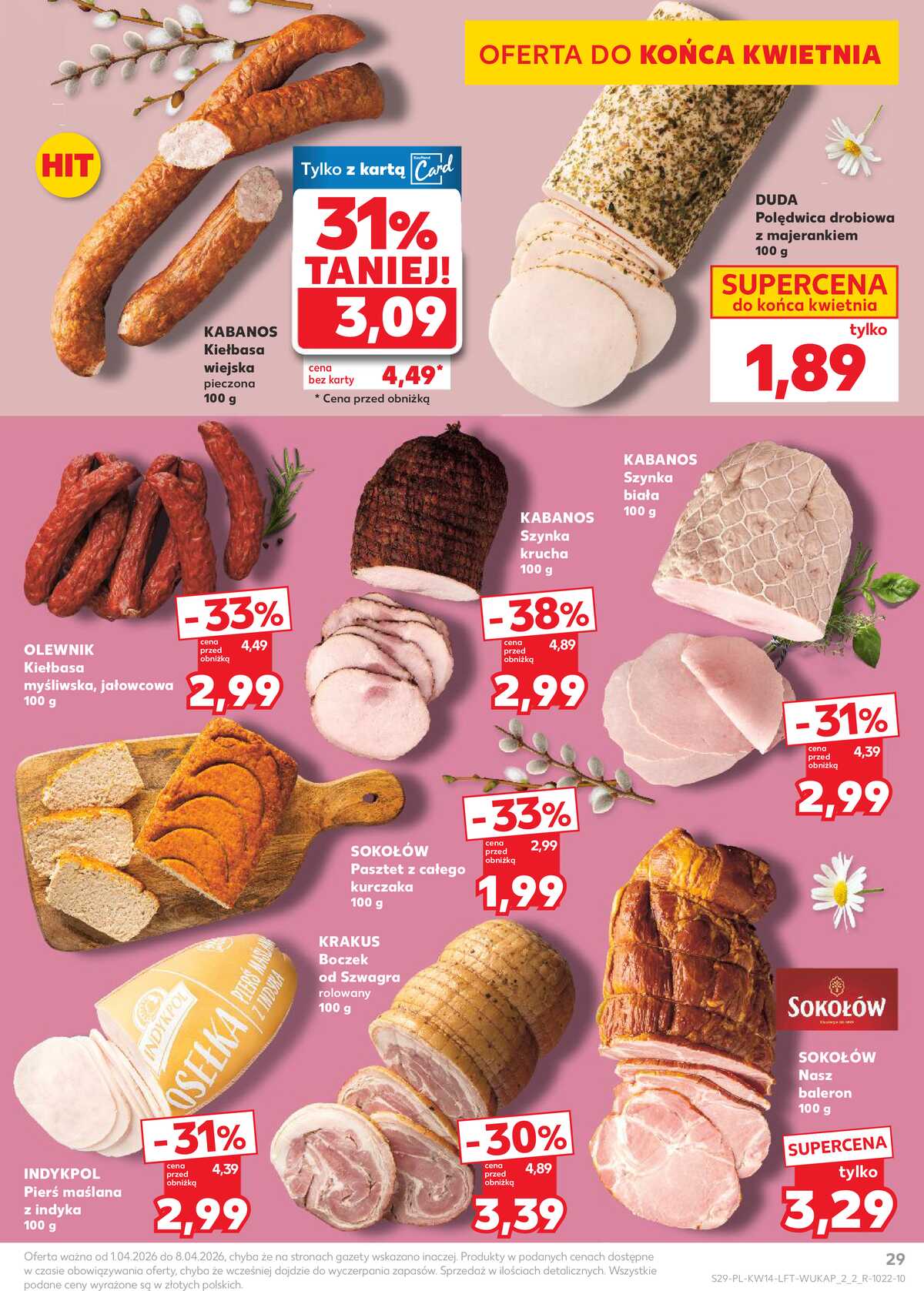 Leták Kaufland Polsko 1.4.-8.4.2026 - Noviny týdne strana 29