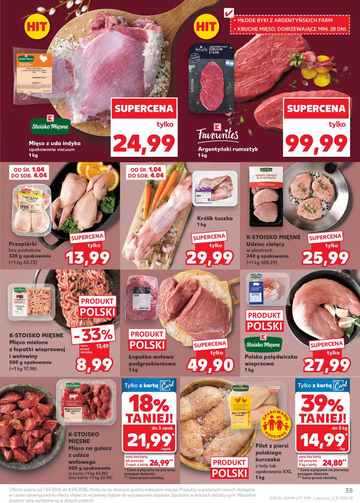 Leták Kaufland Polsko 1.4.-8.4.2026 - Noviny týdne strana 35