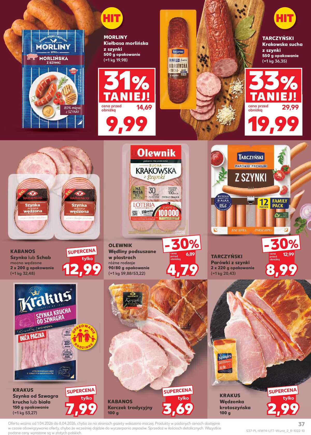 Leták Kaufland Polsko 1.4.-8.4.2026 - Noviny týdne strana 37