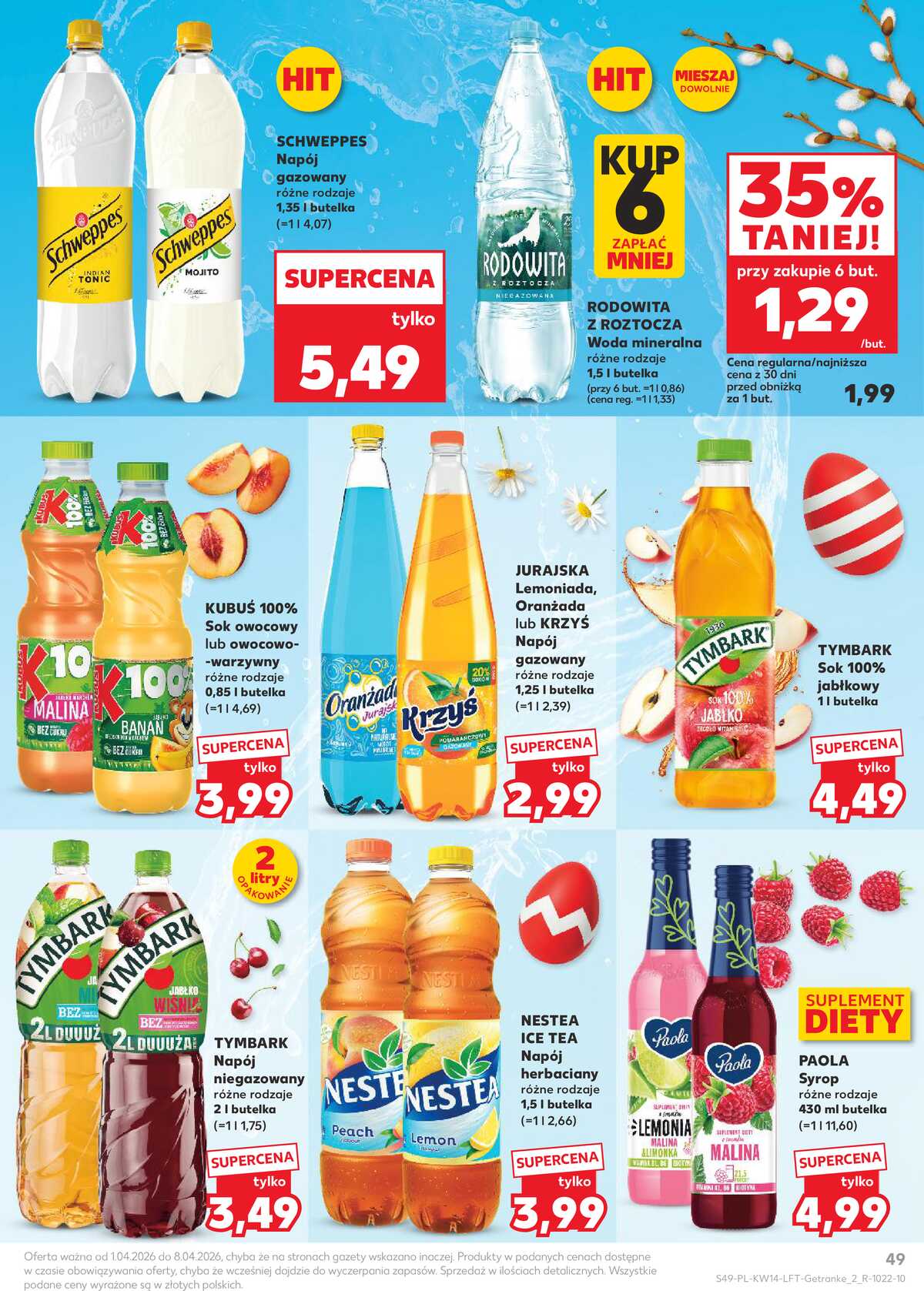 Leták Kaufland Polsko 1.4.-8.4.2026 - Noviny týdne strana 49