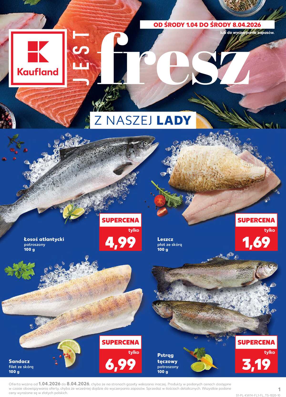Leták Kaufland Polsko 1.4.-8.4.2026 - Ryby z našeho pultu strana 1