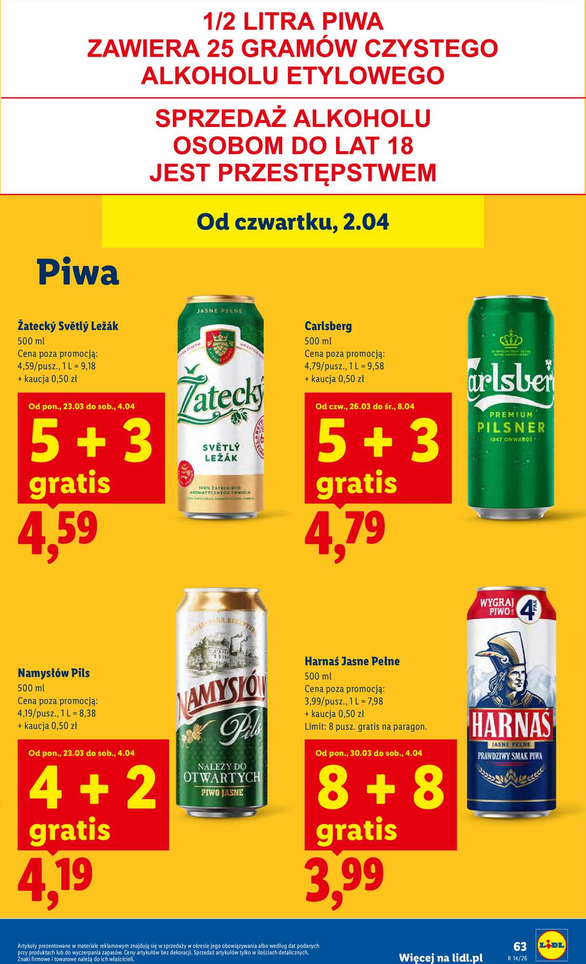 Leták Lidl Polsko 2.4.-4.4.2026 - Zpravodaj platný od 2.04 do 4.04 strana 65