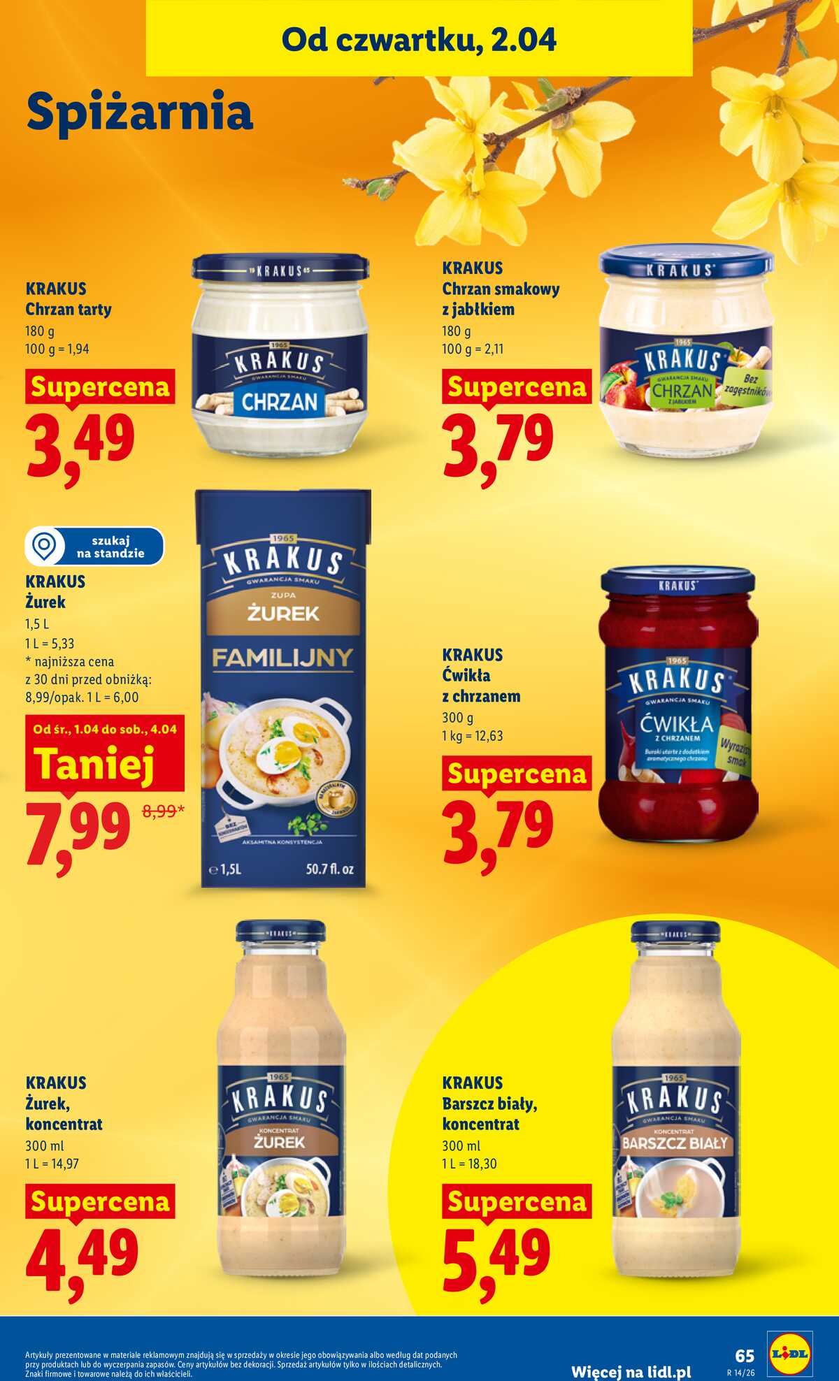 Leták Lidl Polsko 2.4.-4.4.2026 - Zpravodaj platný od 2.04 do 4.04 strana 67