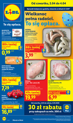 Leták Lidl Polsko 2.4.-4.4.2026 - Zpravodaj platný od 2.04 do 4.04