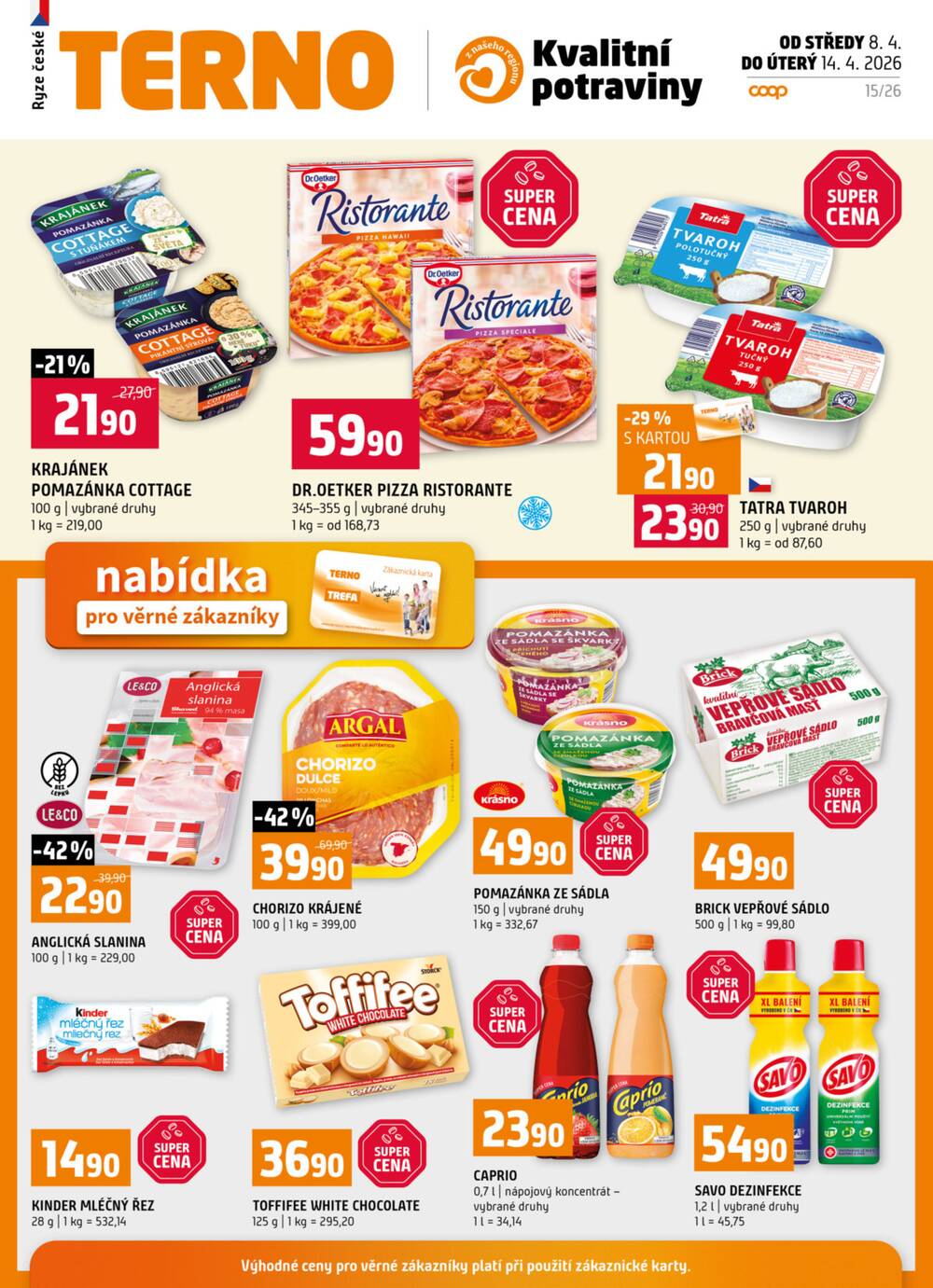 Terno Zlín, Jihlava, Český Krumlov, Prachatice, Strakonice a Tábor od 8.4. do 14.4.2026