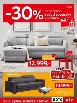 XXXLutz sedací soupravy a ložnice od 7.4. do 3.5.2026