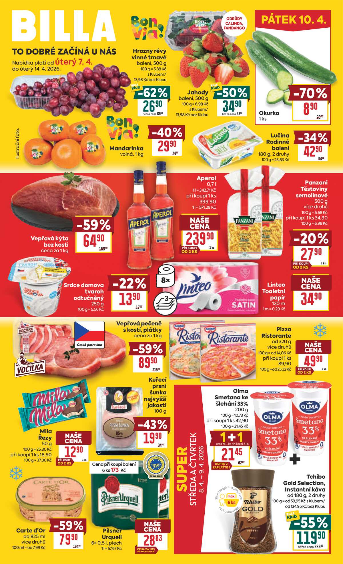 BILLA malý leták od 7.4. do 14.4.2026 strana 1