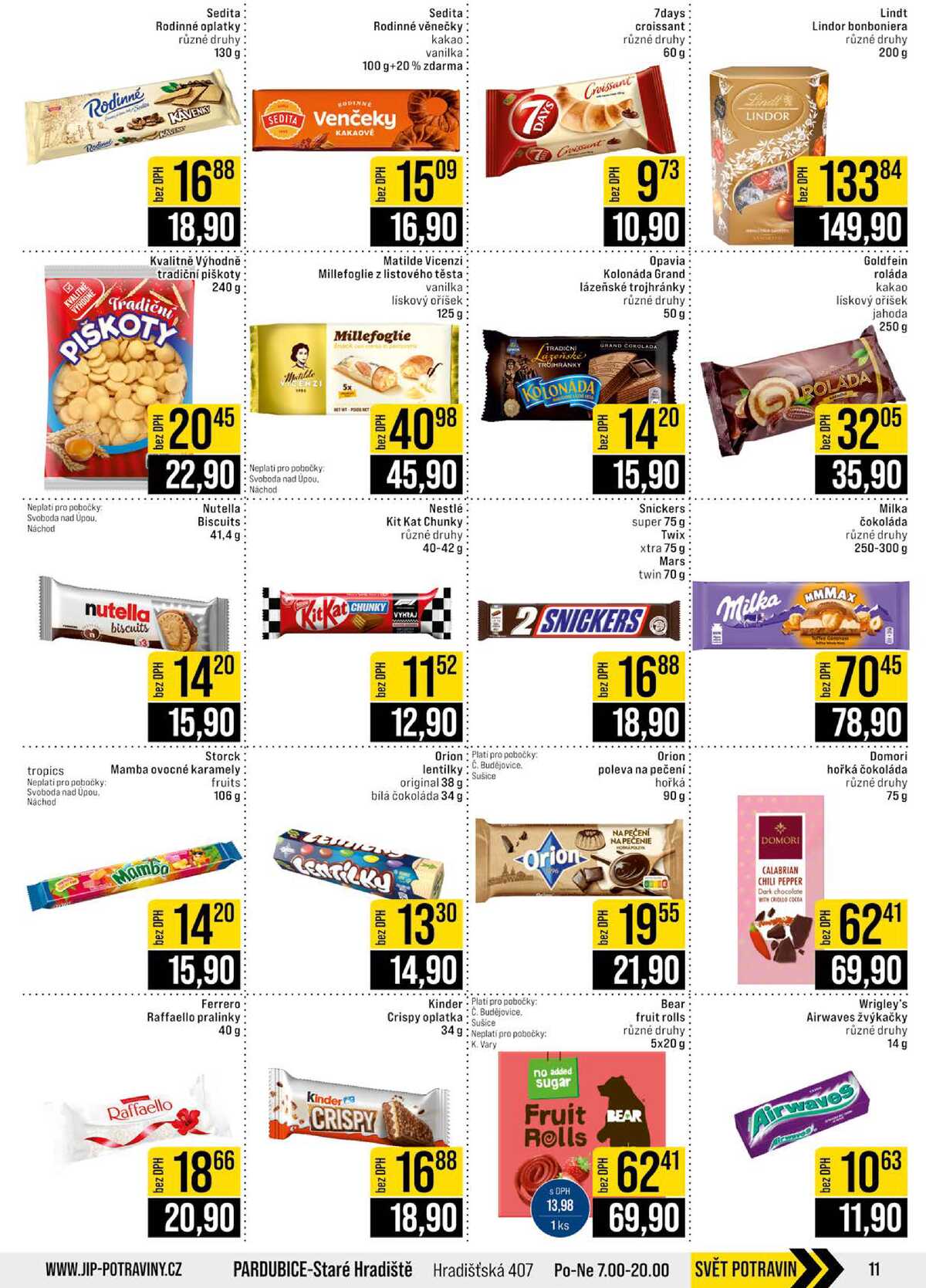 JIP Cash & Carry České Budějovice, Most, Náchod, Polička, Sušice a Svoboda nad Úpou od 1.4. do 7.4.2026 strana 11