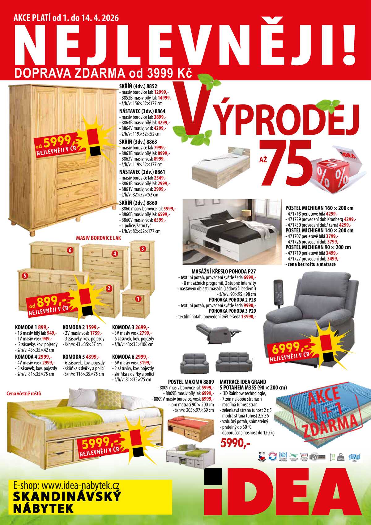 IDEA nábytek od 1.4. do 15.4.2026 strana 1