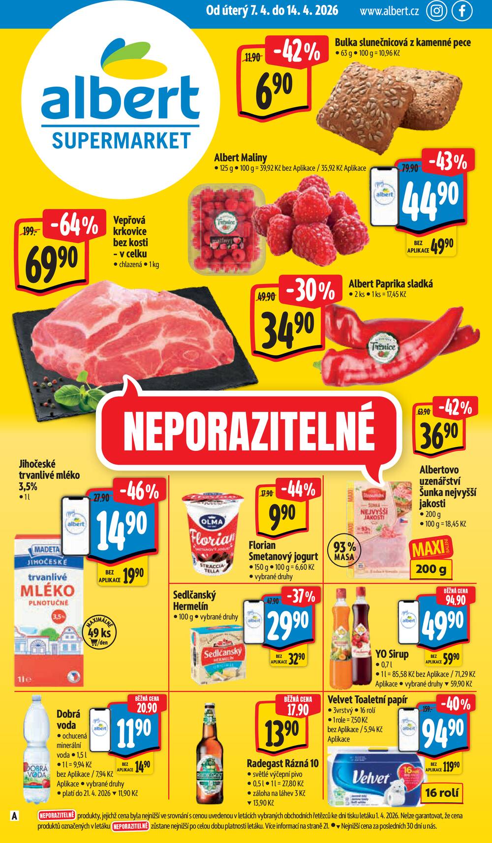 Leták Albert Supermarket Jihomoravský od 7.4. do 14.4.2026 - 1.strana ...
