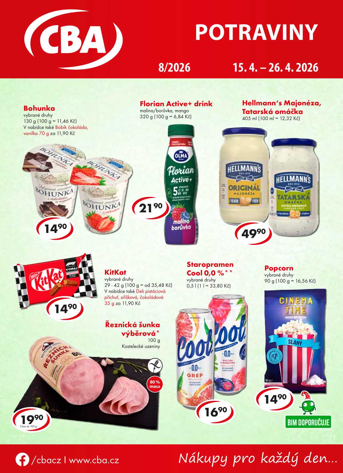 CBA potraviny od 15.4. do 26.4.2026 strana 1