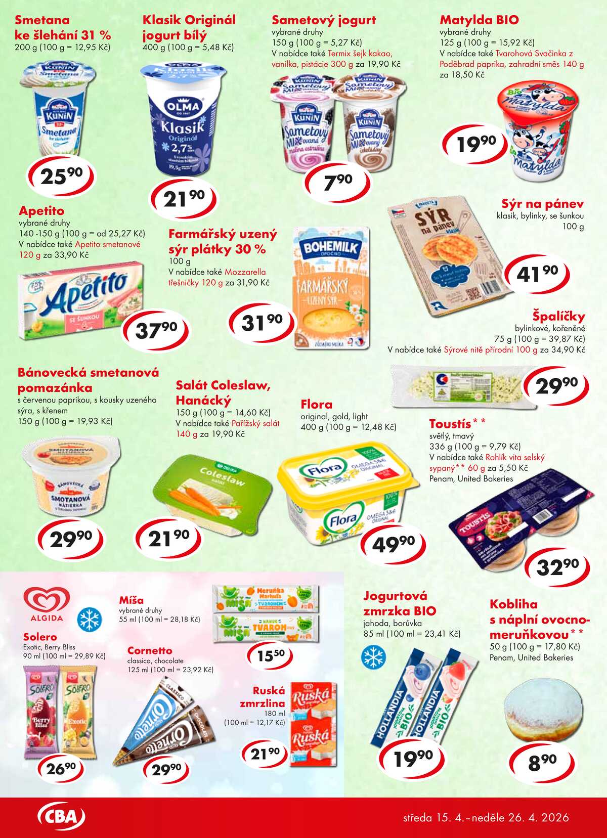 CBA potraviny od 15.4. do 26.4.2026 strana 2