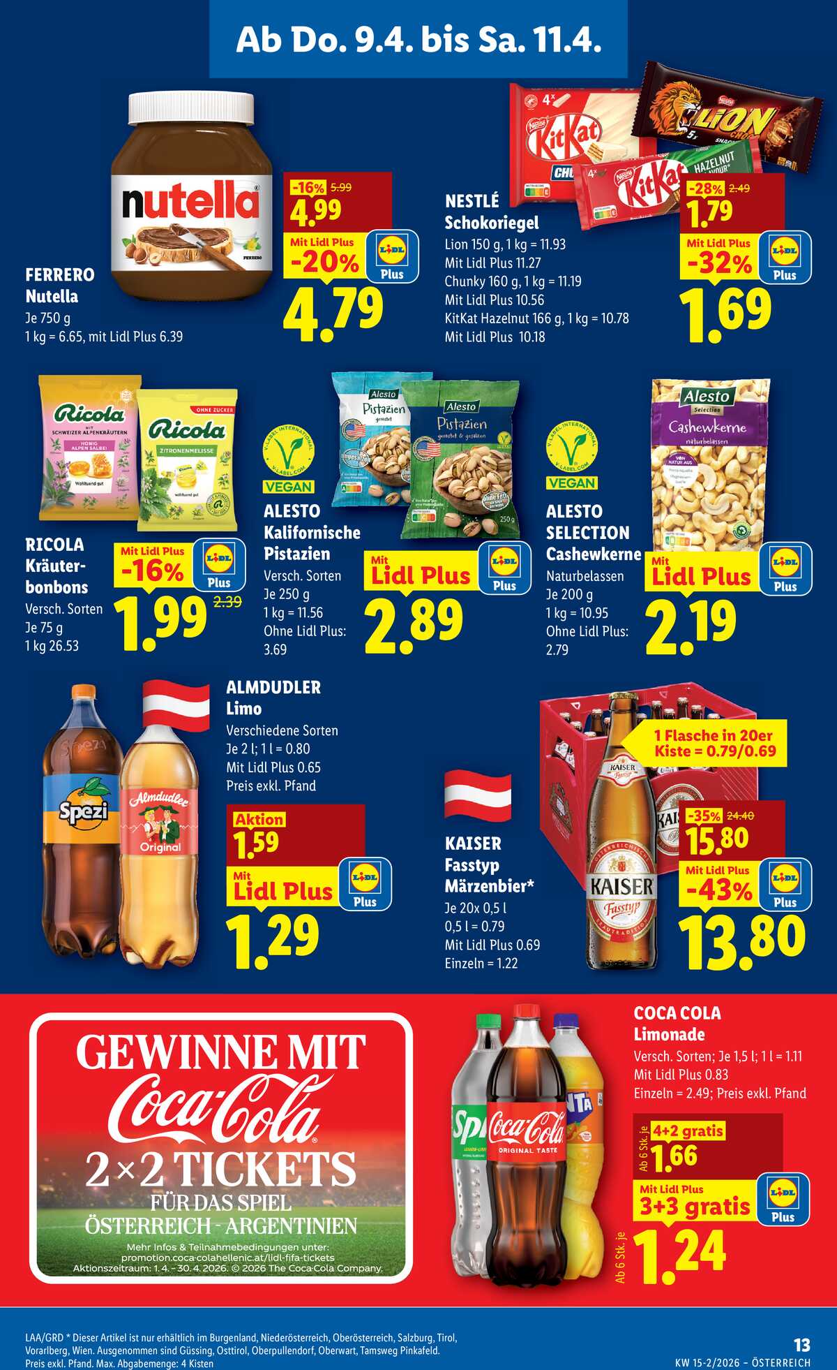Leták Lidl Rakousko 9.4.-15.4.2026 strana 15