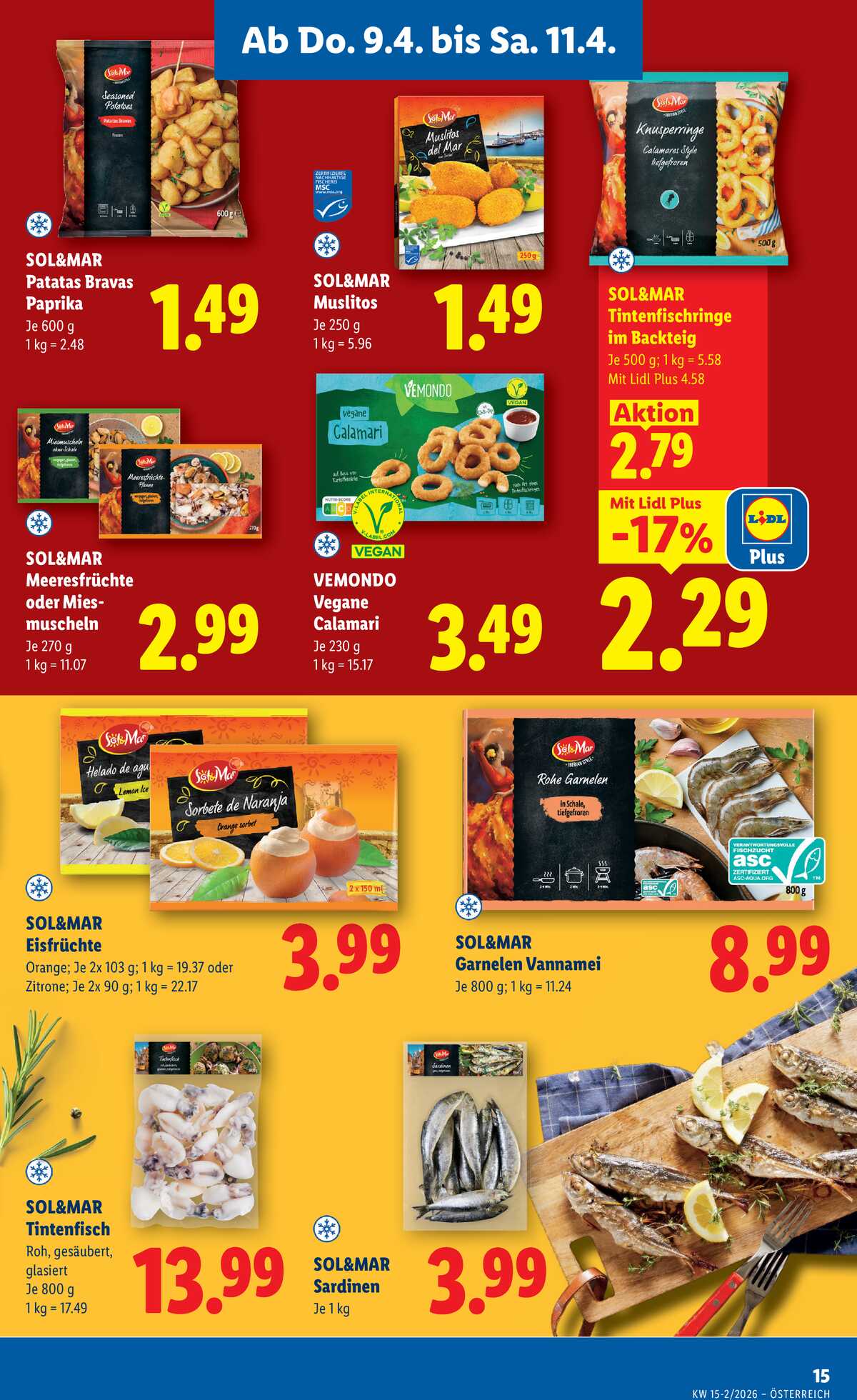 Leták Lidl Rakousko 9.4.-15.4.2026 strana 17