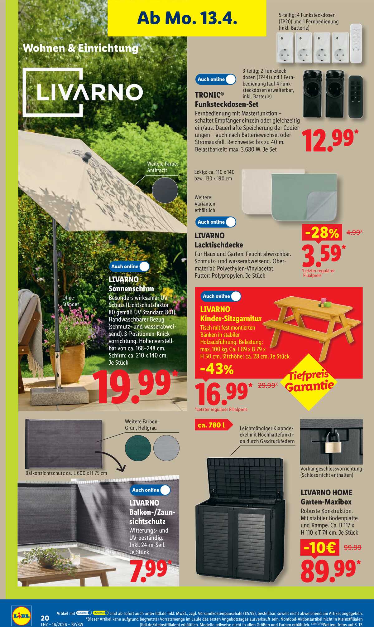 Leták Lidl Německo 13.4.-18.4.2026 strana 38