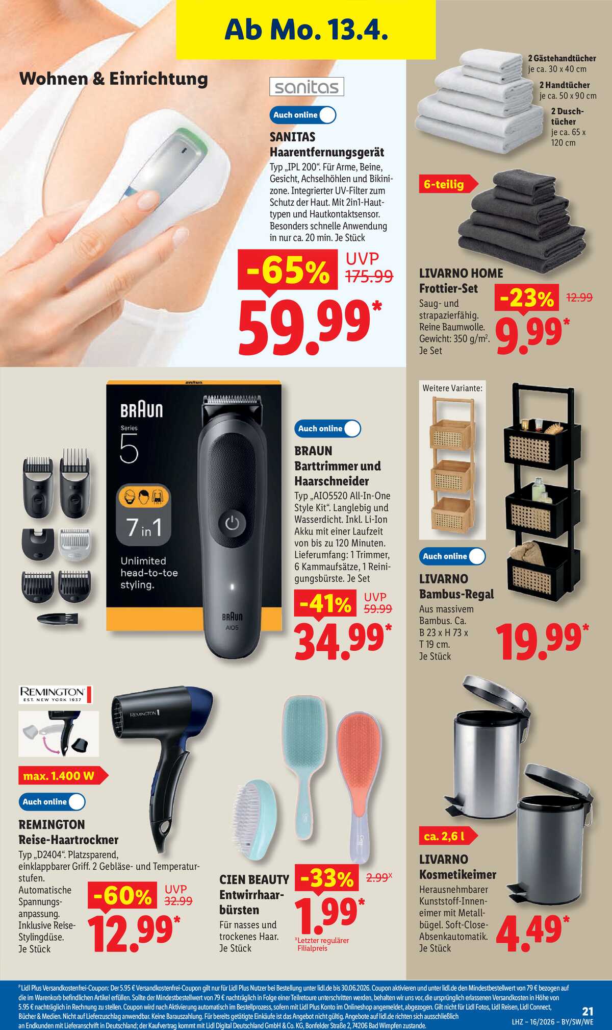 Leták Lidl Německo 13.4.-18.4.2026 strana 39