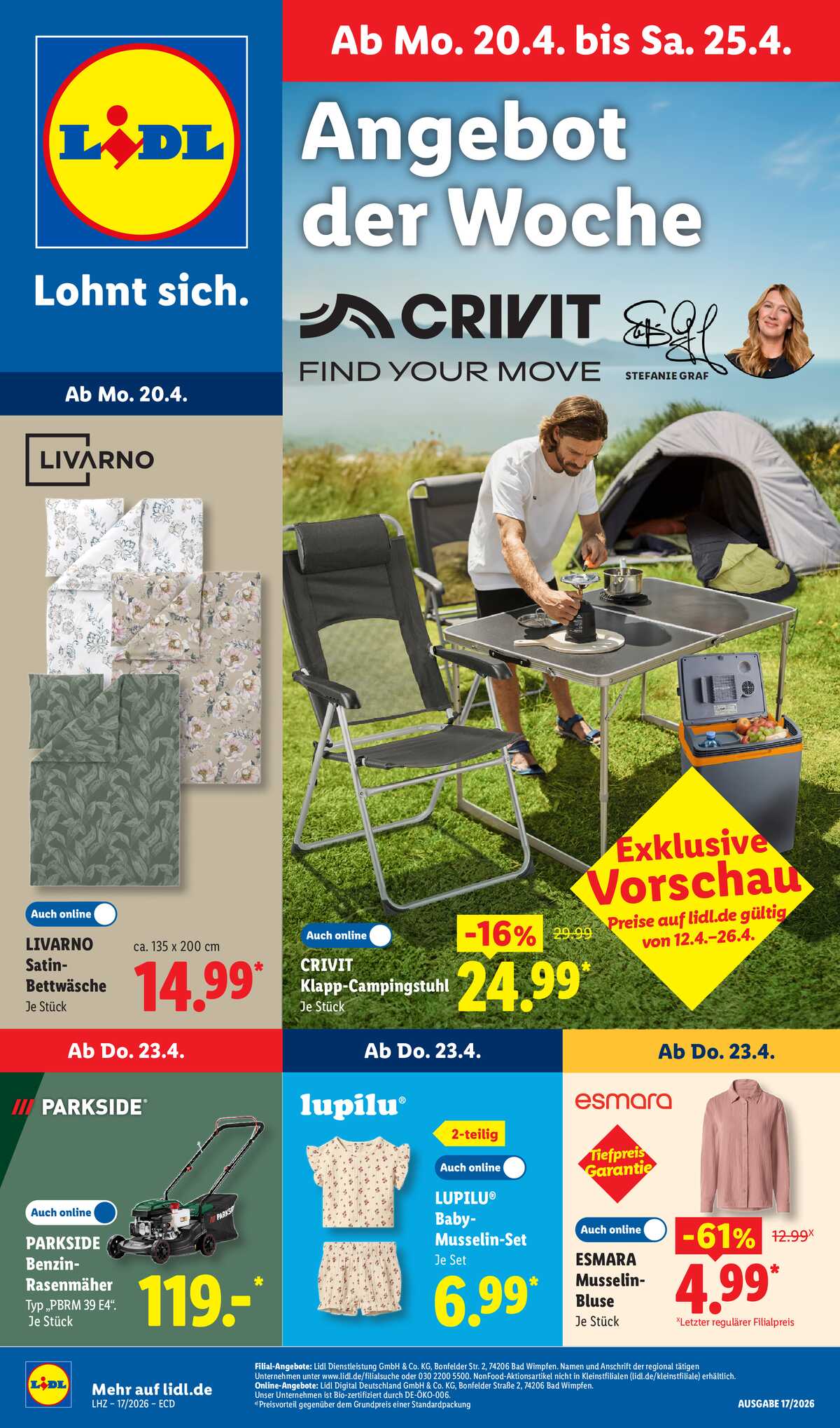 Leták Lidl Německo 20.4.-25.4.2026 strana 1
