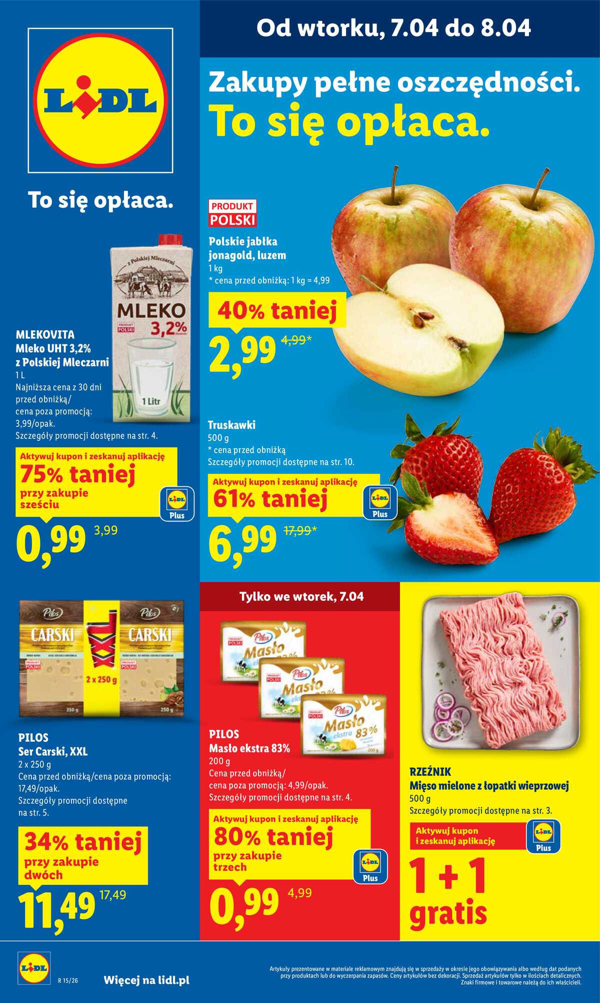 Leták Lidl Polsko 7.4.-8.4.2026 - Zpravodaj platný od 7.04 do 8.04 strana 1