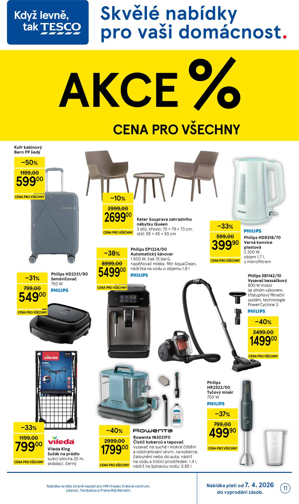 Tesco malé hypermarkety od 7.4. do 14.4.2026