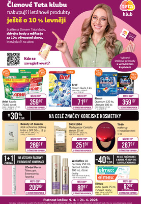 Teta drogerie Teta klub od 9.4. do 21.4.2026