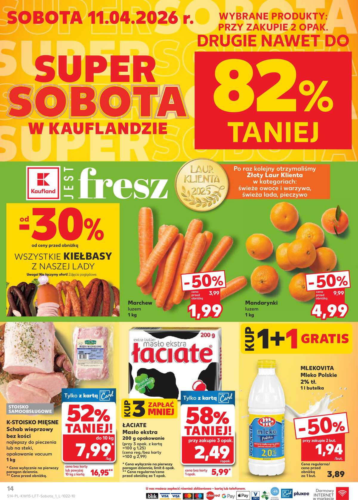 Leták Kaufland Polsko 9.4.-15.4.2026 - Noviny týdne strana 14