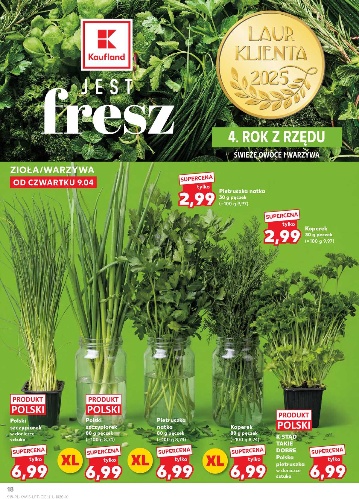 Leták Kaufland Polsko 9.4.-15.4.2026 - Noviny týdne strana 18