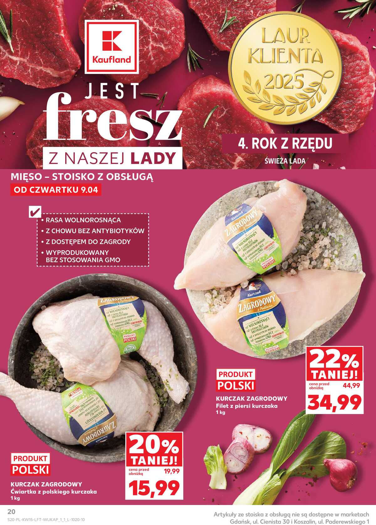 Leták Kaufland Polsko 9.4.-15.4.2026 - Noviny týdne strana 20
