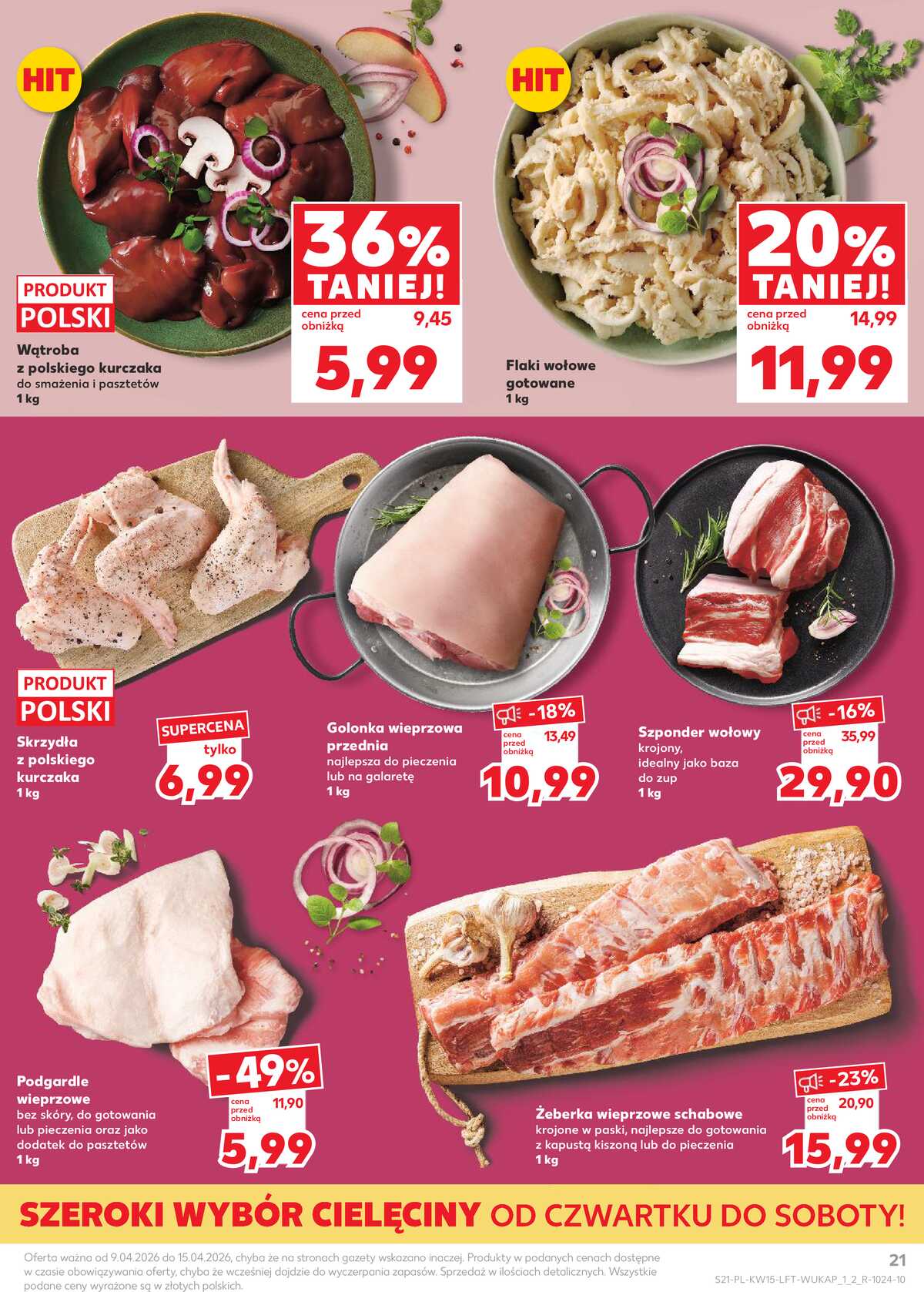 Leták Kaufland Polsko 9.4.-15.4.2026 - Noviny týdne strana 21