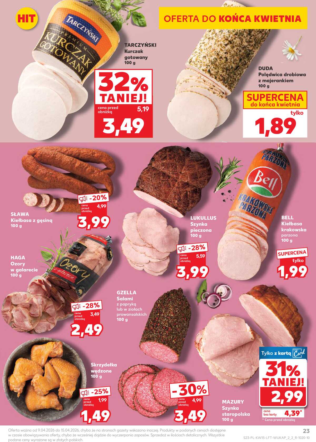 Leták Kaufland Polsko 9.4.-15.4.2026 - Noviny týdne strana 23