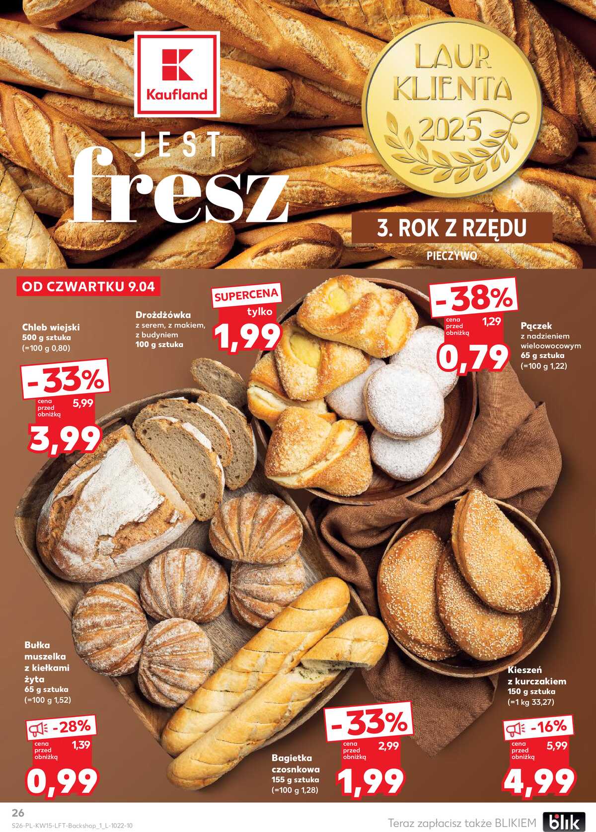 Leták Kaufland Polsko 9.4.-15.4.2026 - Noviny týdne strana 26