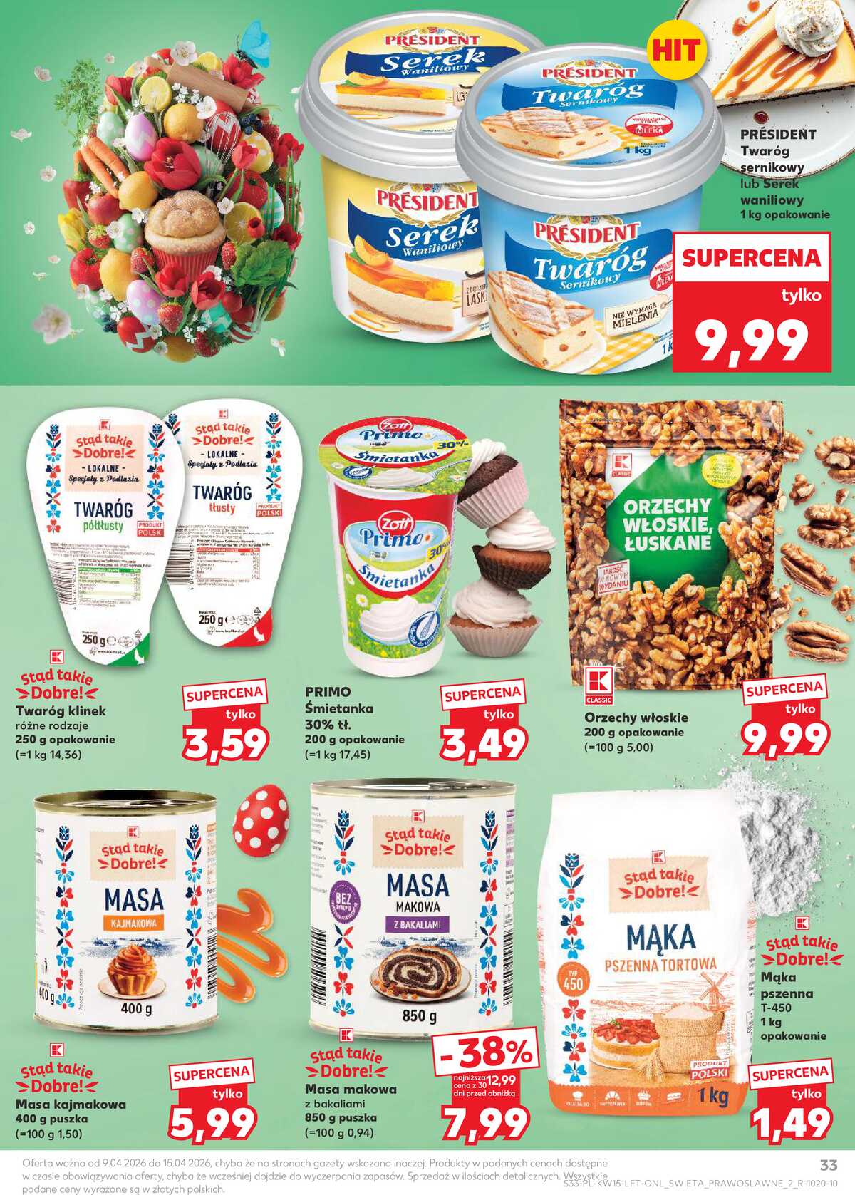 Leták Kaufland Polsko 9.4.-15.4.2026 - Noviny týdne strana 33