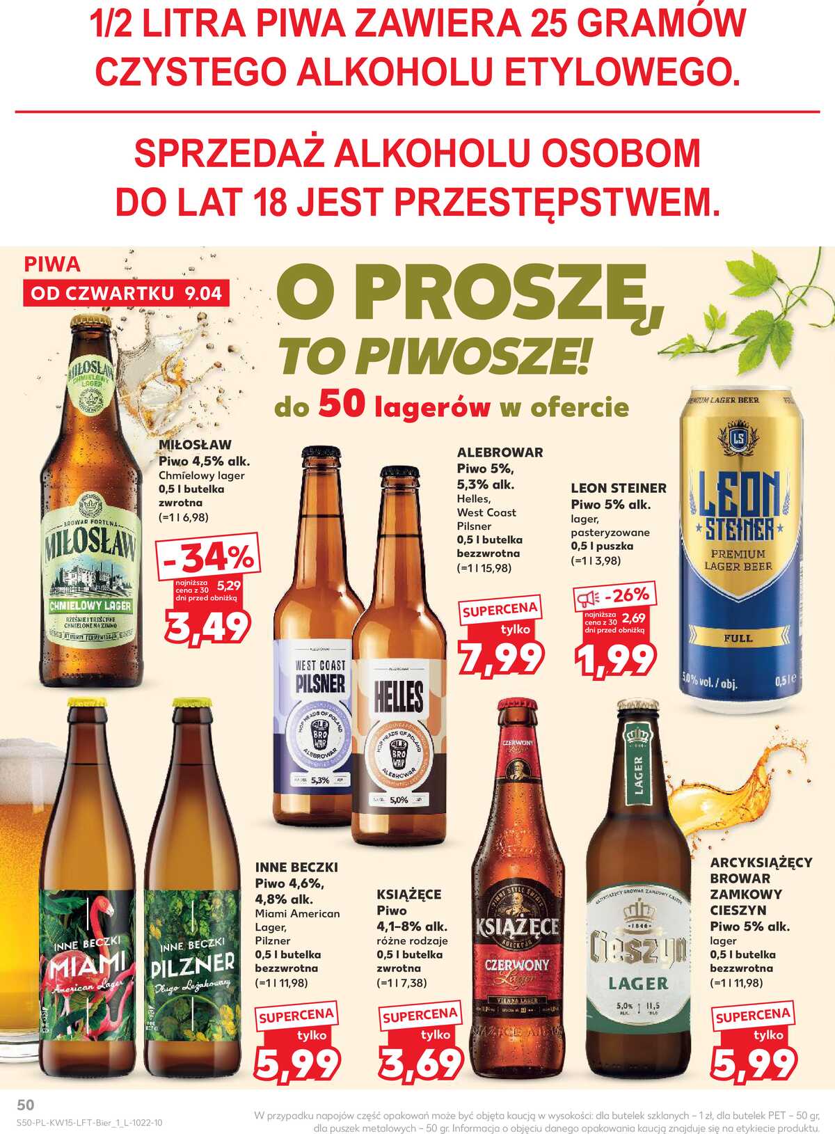Leták Kaufland Polsko 9.4.-15.4.2026 - Noviny týdne strana 50