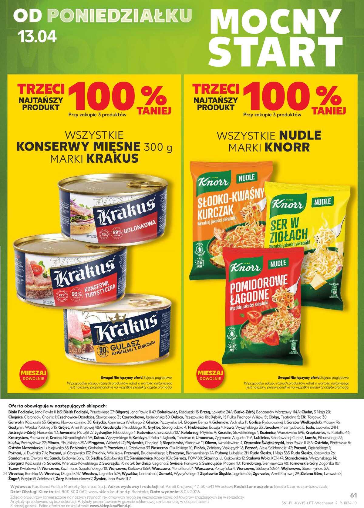 Leták Kaufland Polsko 9.4.-15.4.2026 - Noviny týdne strana 61