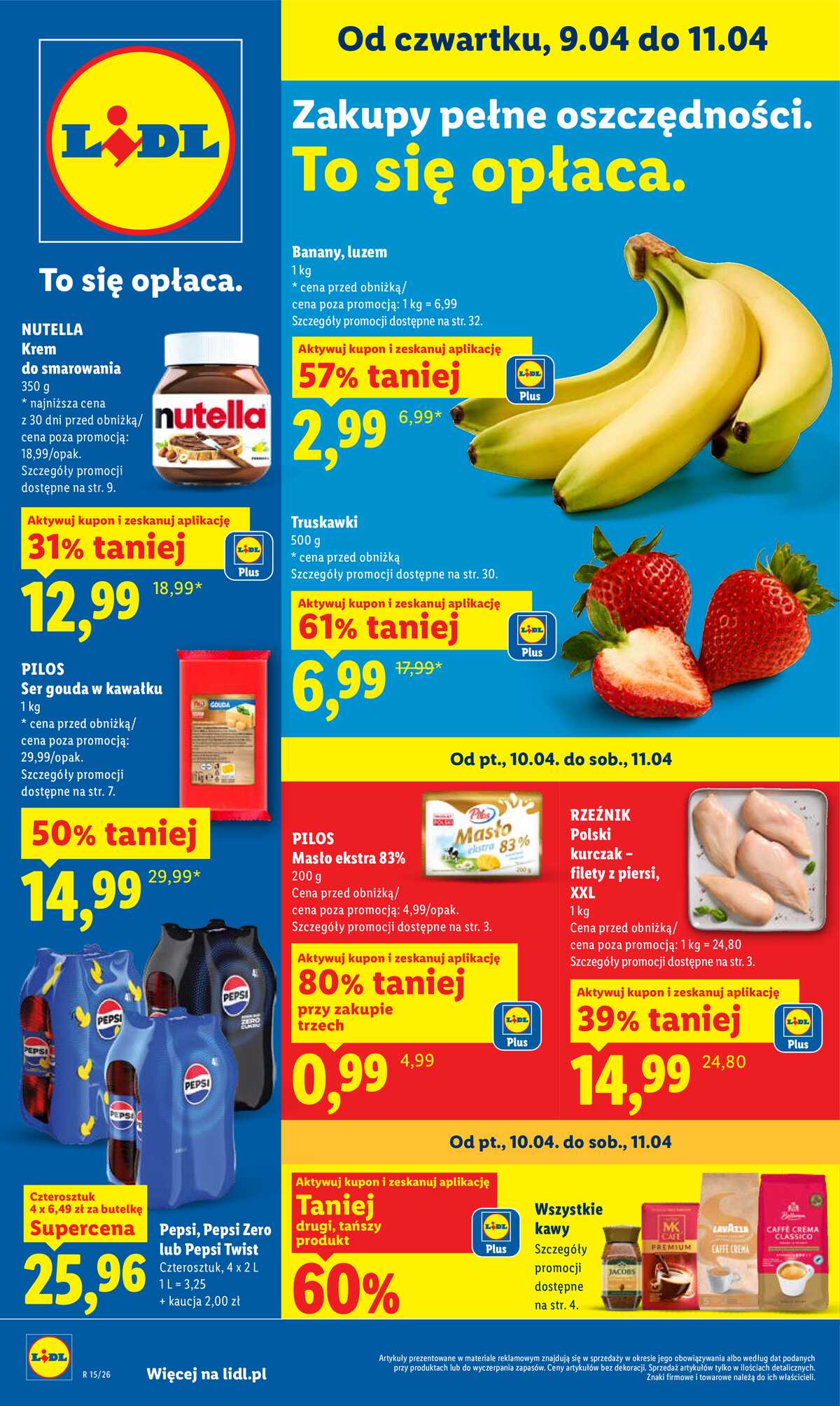 Leták Lidl Polsko 9.4.-11.4.2026 - Zpravodaj platný od 9.04 do 11.04 strana 1