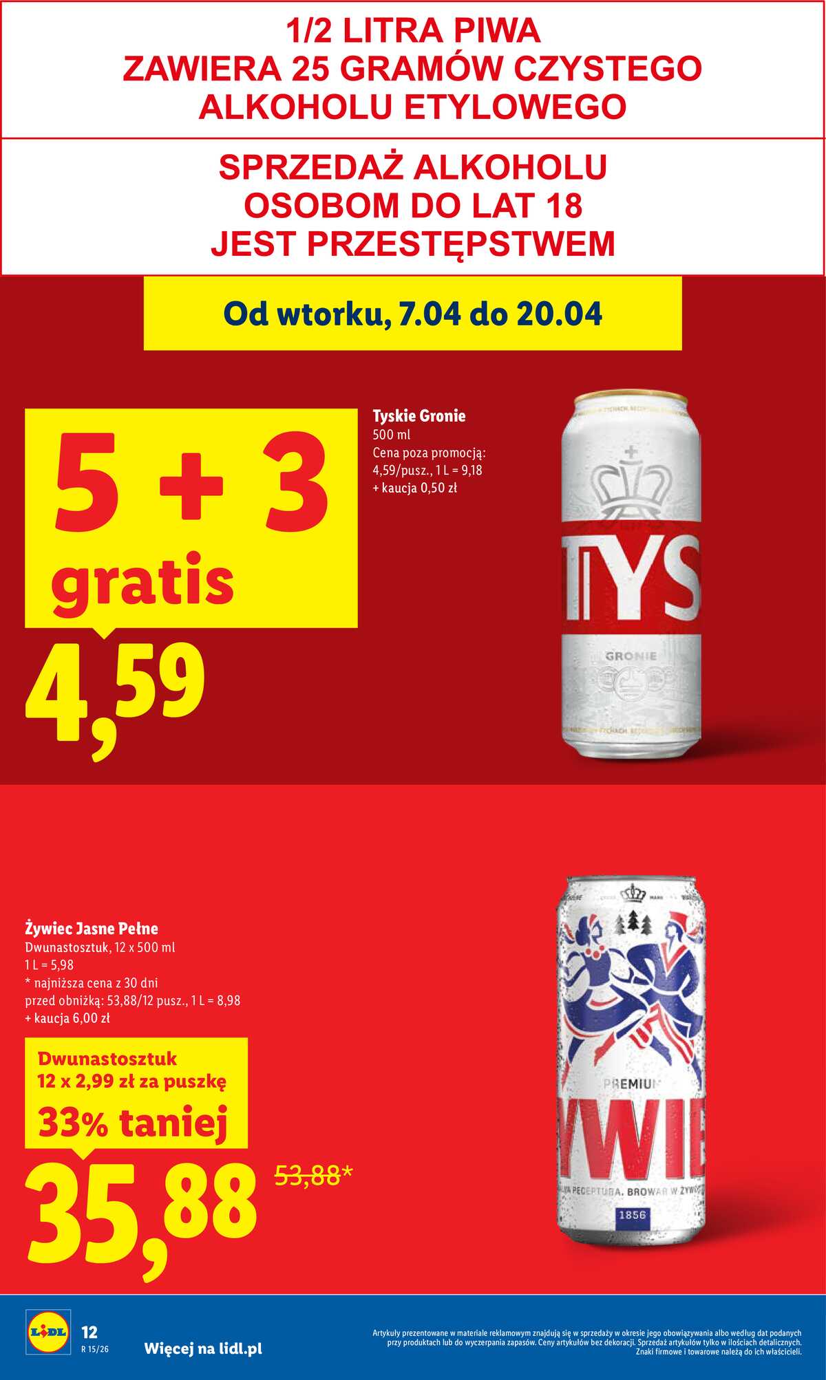 Leták Lidl Polsko 9.4.-11.4.2026 - Zpravodaj platný od 9.04 do 11.04 strana 12