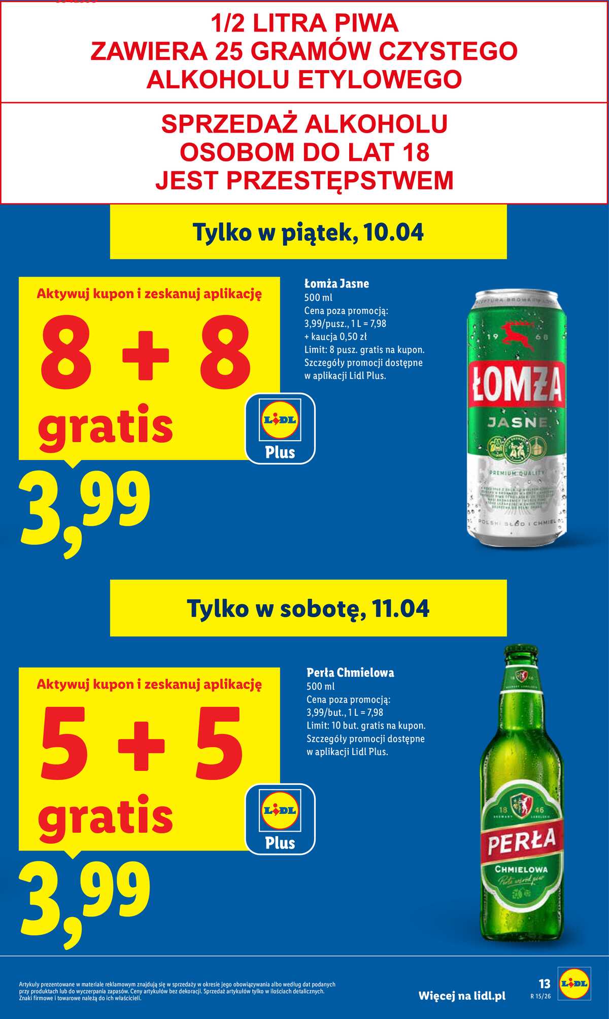 Leták Lidl Polsko 9.4.-11.4.2026 - Zpravodaj platný od 9.04 do 11.04 strana 13