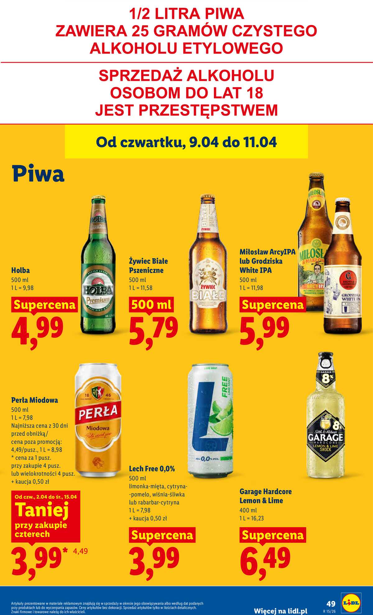 Leták Lidl Polsko 9.4.-11.4.2026 - Zpravodaj platný od 9.04 do 11.04 strana 49