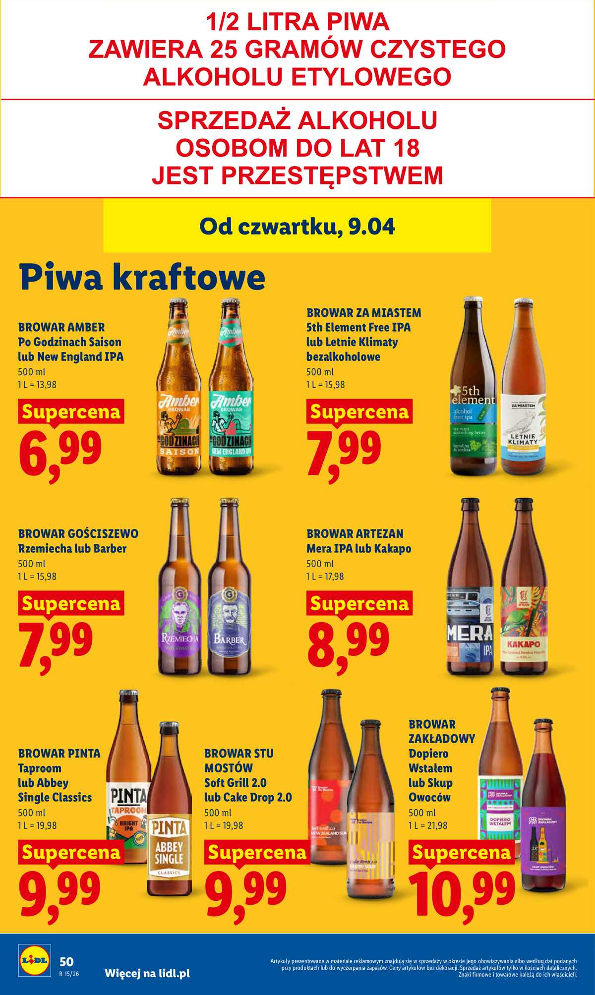 Leták Lidl Polsko 9.4.-11.4.2026 - Zpravodaj platný od 9.04 do 11.04 strana 50