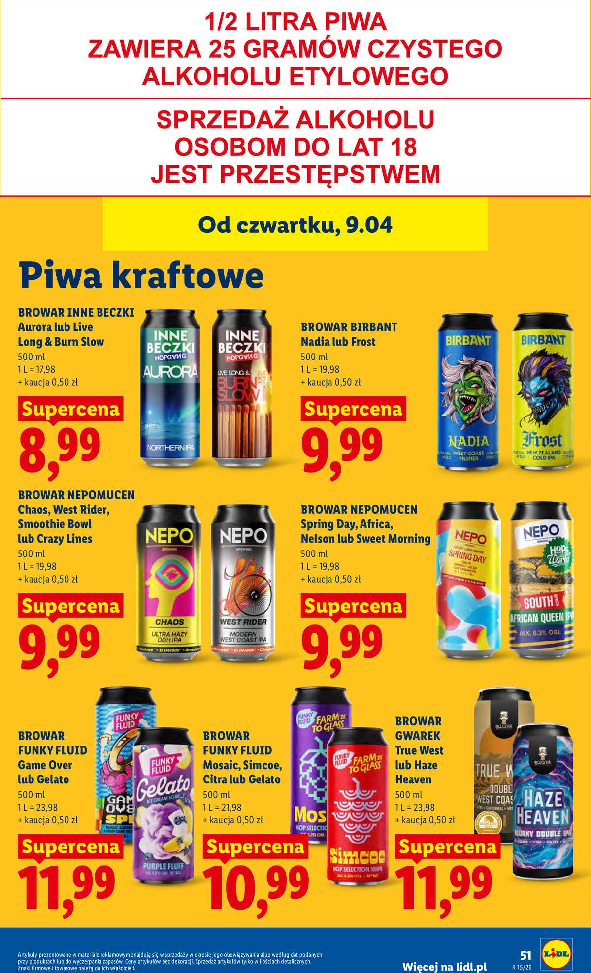Leták Lidl Polsko 9.4.-11.4.2026 - Zpravodaj platný od 9.04 do 11.04 strana 51
