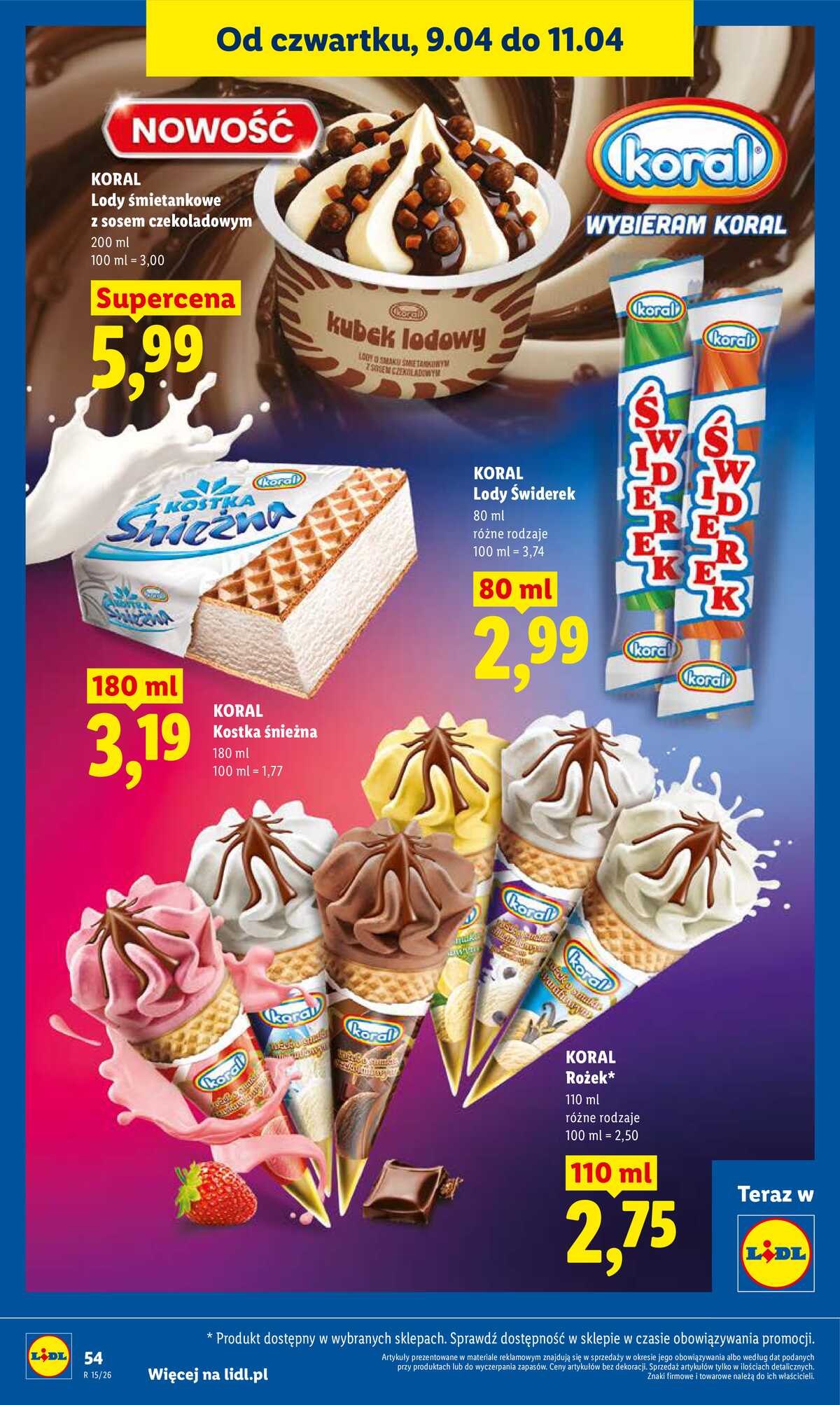 Leták Lidl Polsko 9.4.-11.4.2026 - Zpravodaj platný od 9.04 do 11.04 strana 54