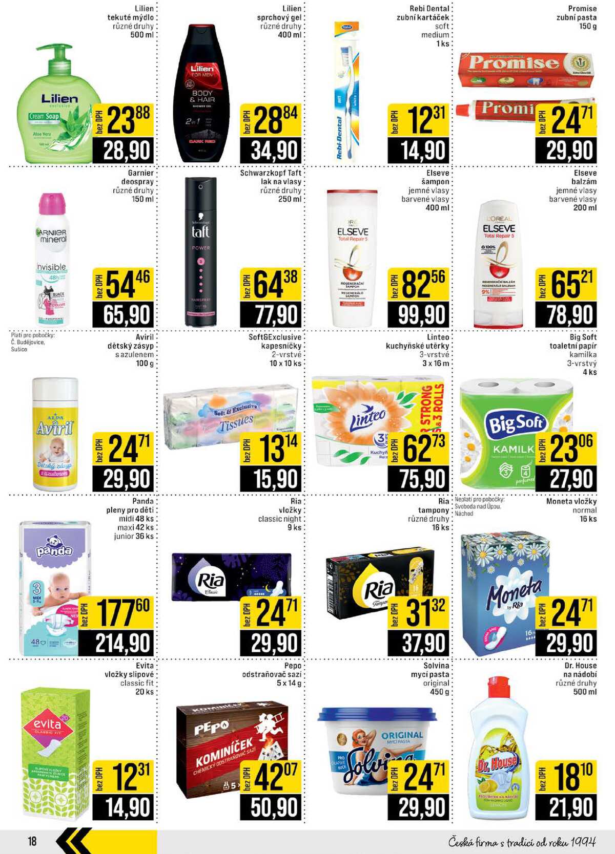 JIP Cash & Carry České Budějovice, Most, Náchod, Polička, Sušice a Svoboda nad Úpou od 8.4. do 14.4.2026 strana 18