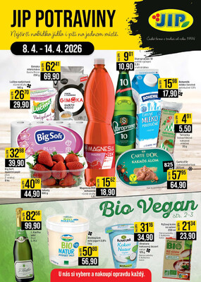 JIP Cash &amp;amp; Carry České Budějovice, Most, Náchod, Polička, Sušice a Svoboda nad Úpou od 8.4. do 14.4.2026