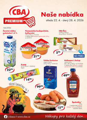 CBA prodejní družstvo letáky