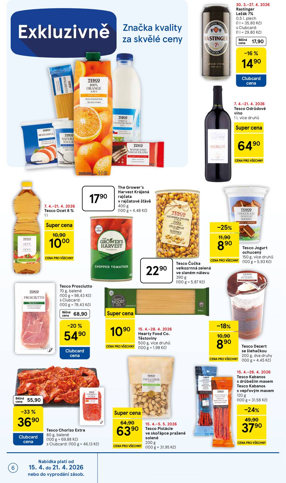 Tesco supermarkety od 15.4. do 21.4.2026