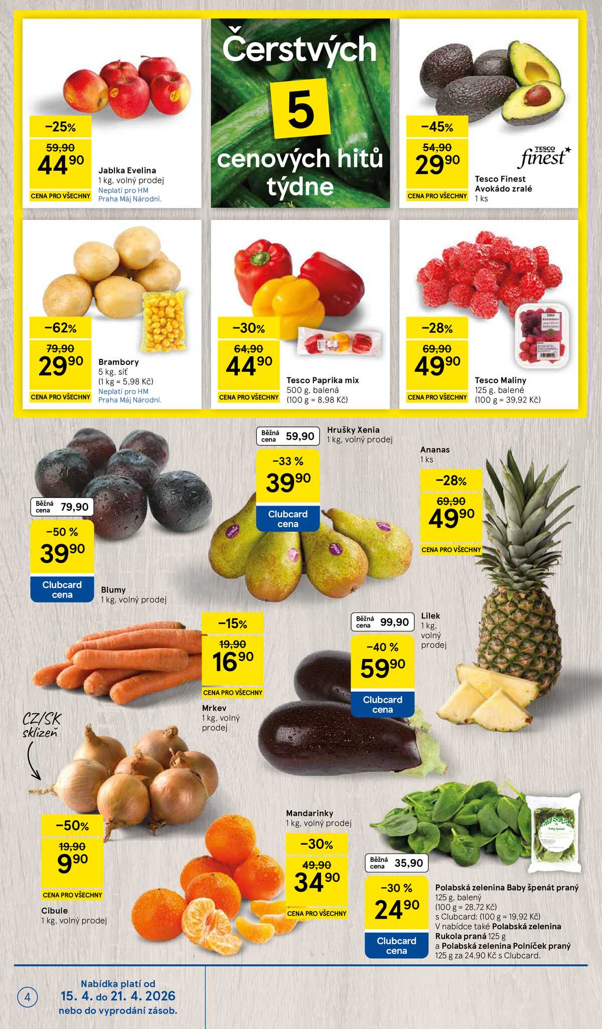 Tesco malé hypermarkety od 15.4. do 21.4.2026 strana 4